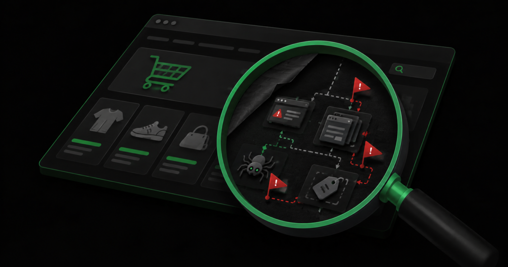 Ecommerce SEO audit revealing hidden technical and on-page issues affecting store rankings