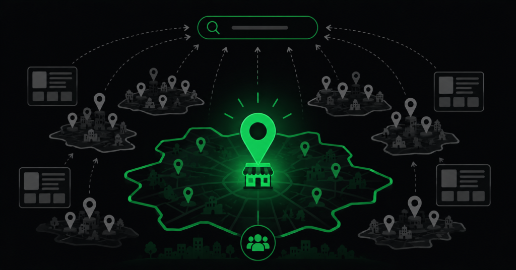 Local business winning its own city in search while aggregators and other cities compete for generic keywords